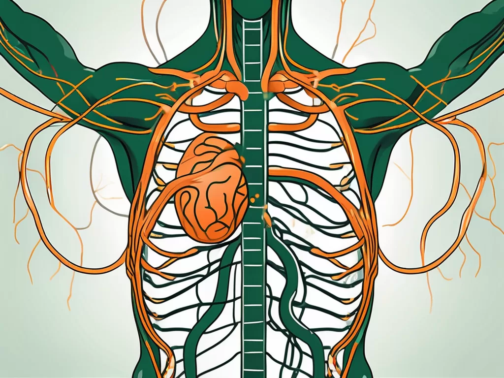 The vagus nerve in relation to the human body