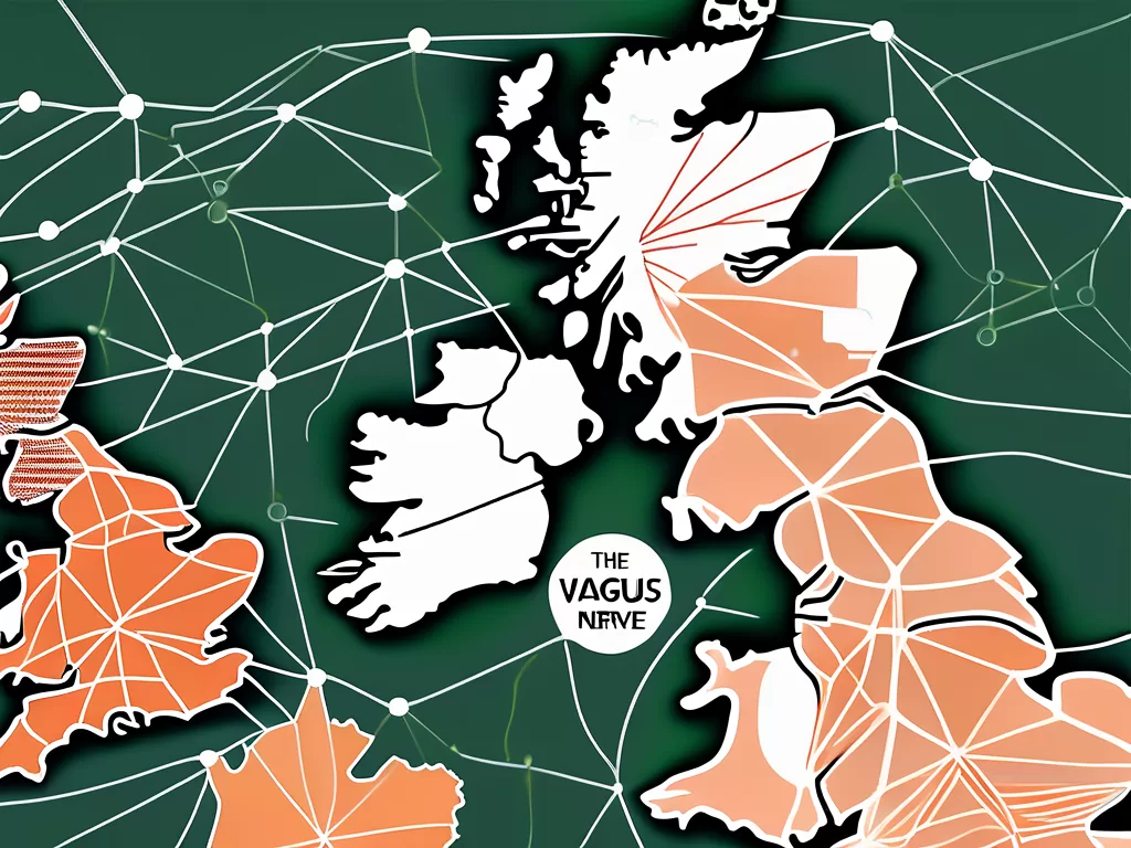 The vagus nerve as a network across a map of great britain