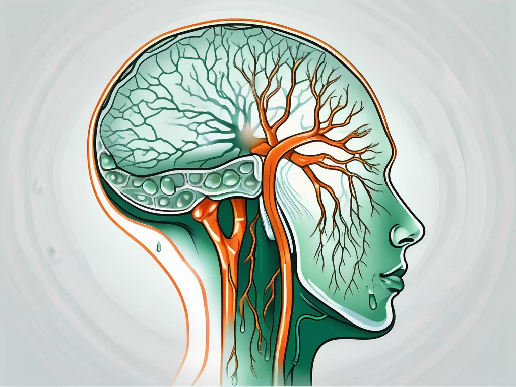 A cross-section of the human body highlighting the vagus nerve