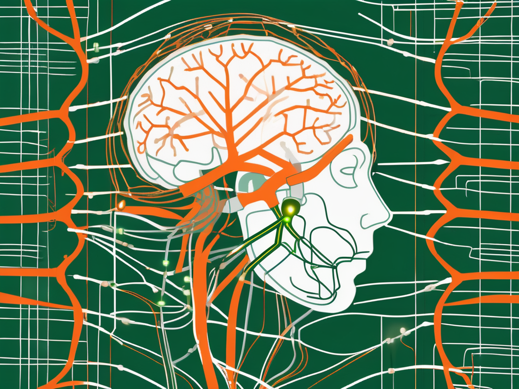 The sentiva vagusnervstimulator device positioned near a stylized