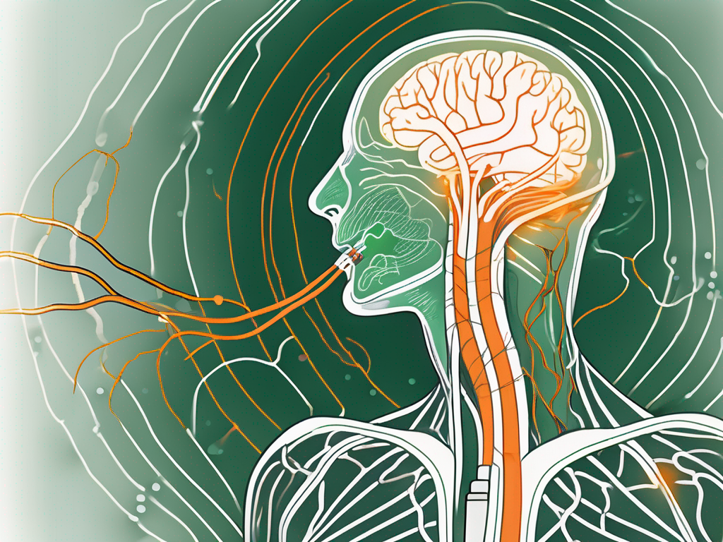 The vagus nerve in a stylized