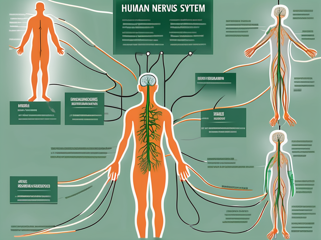 The human nervous system highlighting the vagus nerve