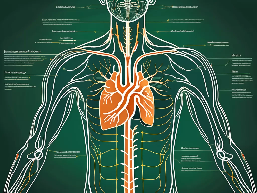 The vagus nerve in the human body