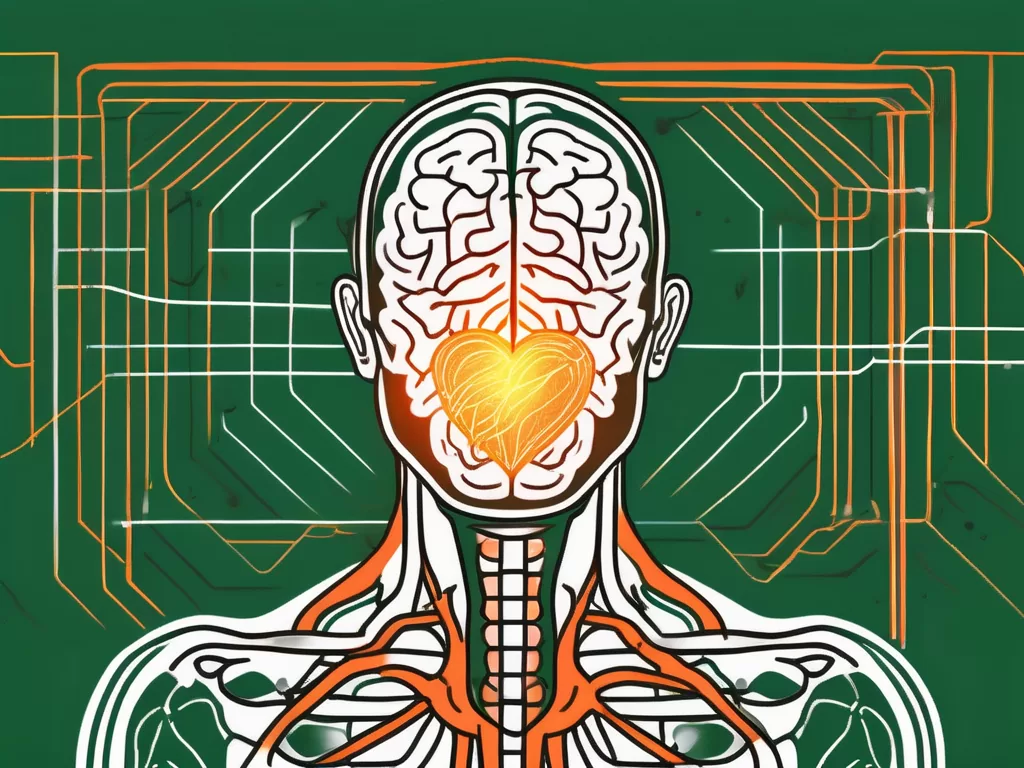 The nervus vagus being stimulated