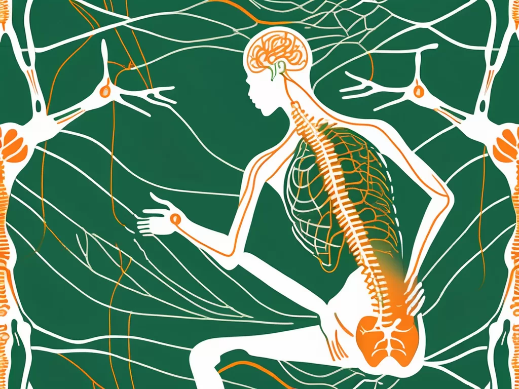 The nervus vagus (vagus nerve) highlighted in a human body silhouette