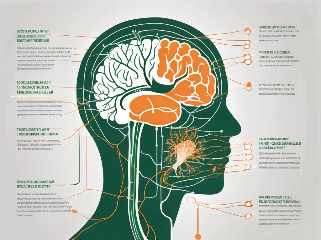 The human nervous system highlighting the vagus nerve