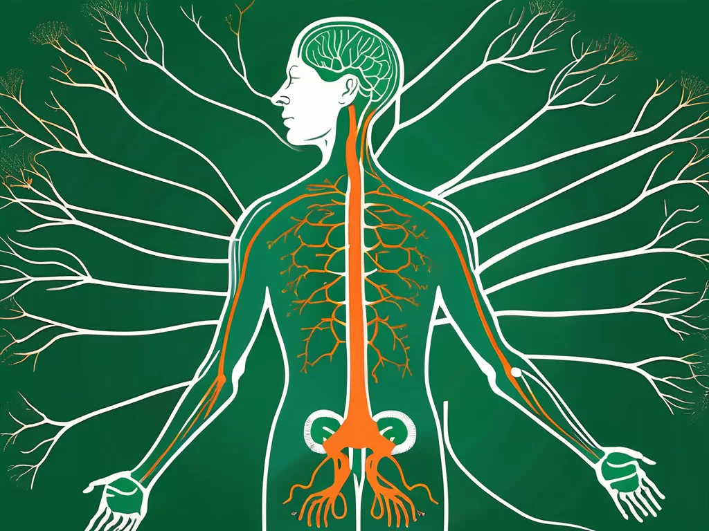 The nervus vagus nerve in the human body