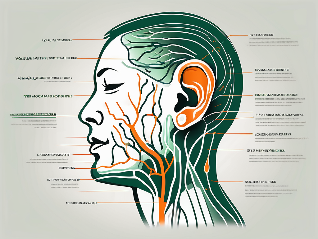 An ear with the vagus nerve highlighted