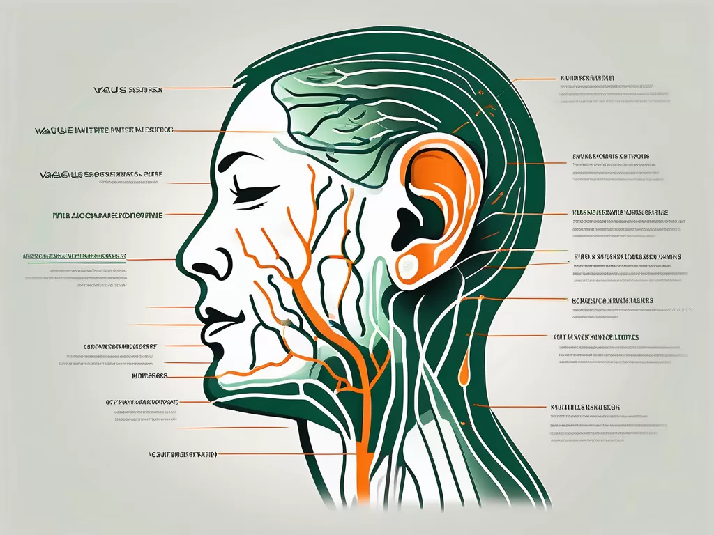 An ear with the vagus nerve highlighted
