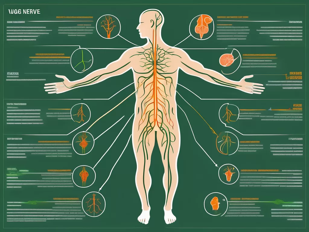 The vagus nerve in the human body