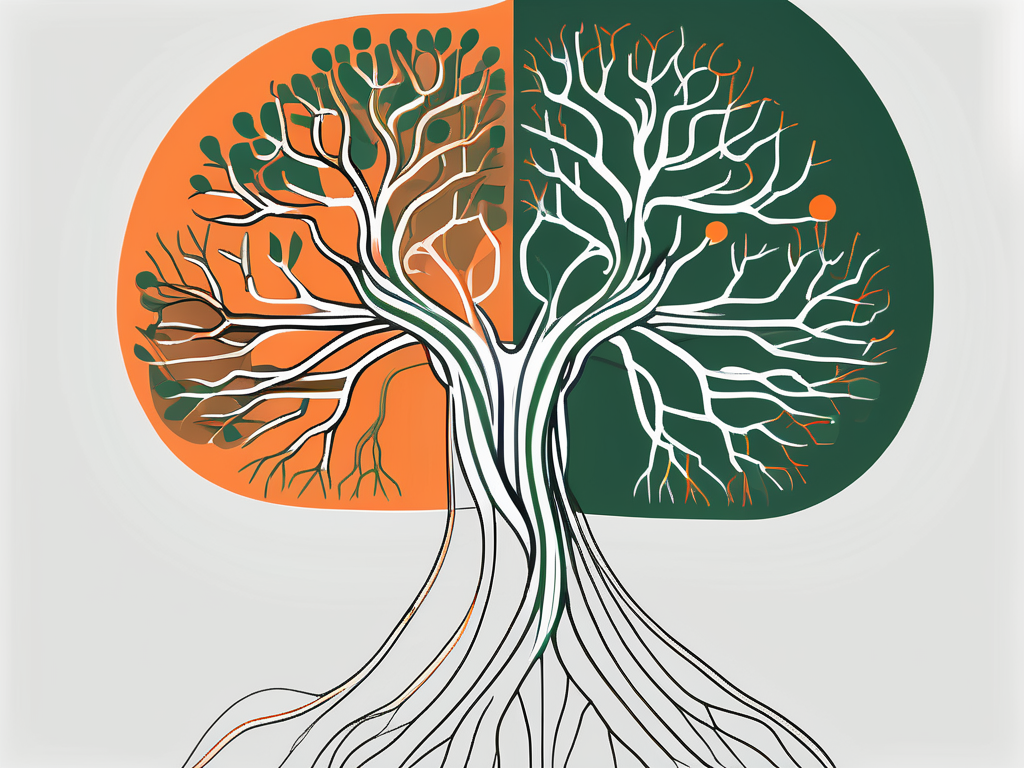 The vagus nerve represented as a tree