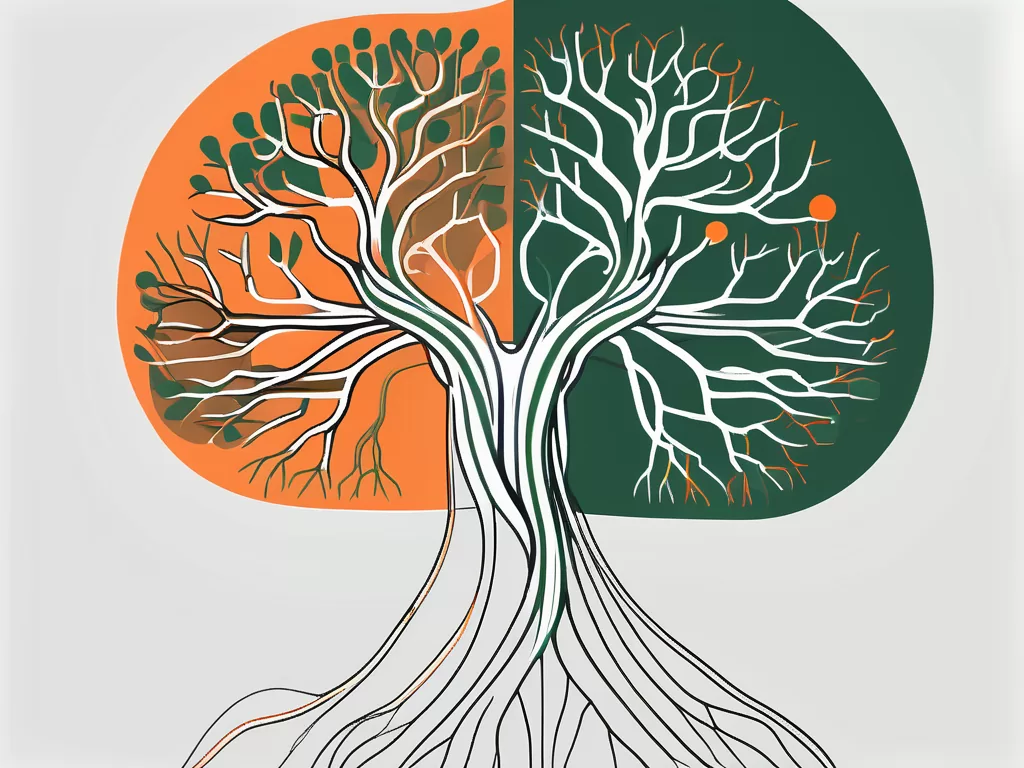 The vagus nerve represented as a tree