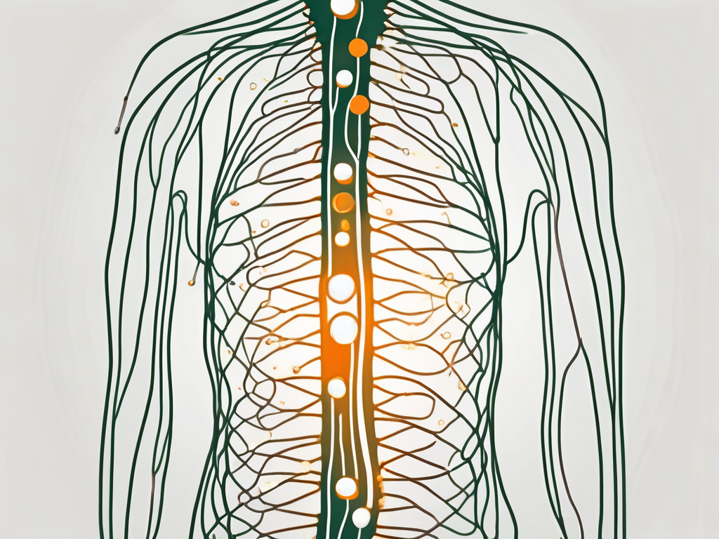 The nervus vagus (depicted as an electrical wire) connected to a stomach