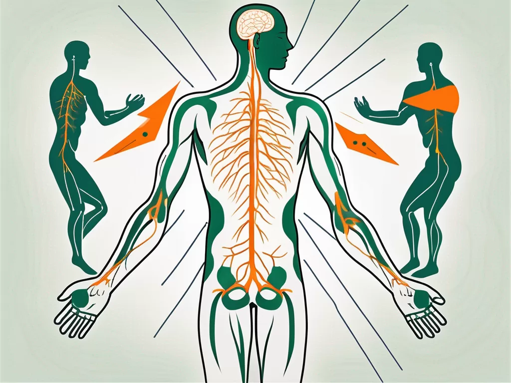 The human body highlighting the vagus nerve with pressure points