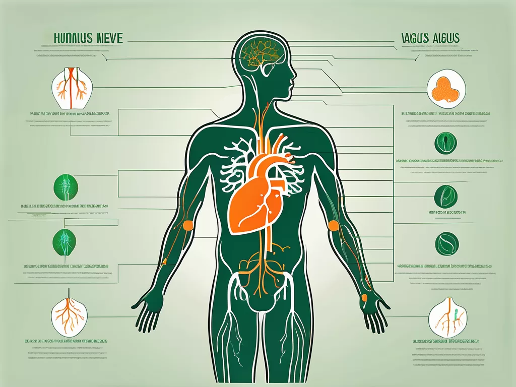 The human body with the vagus nerve highlighted