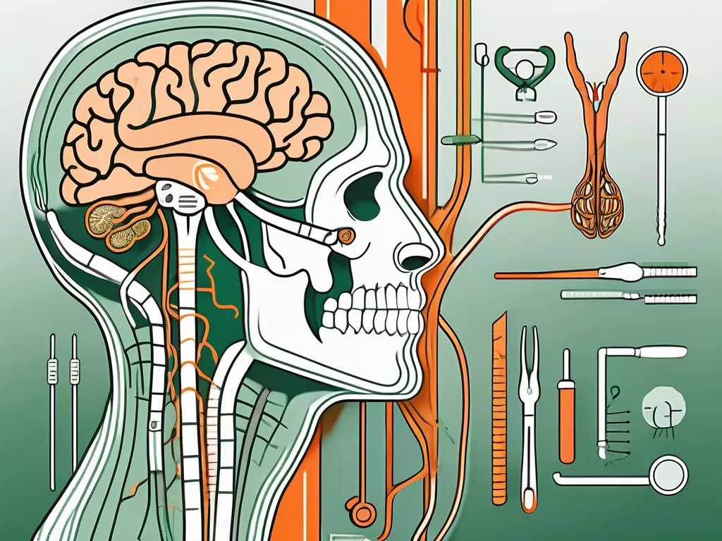 The vagus nerve in a stylized