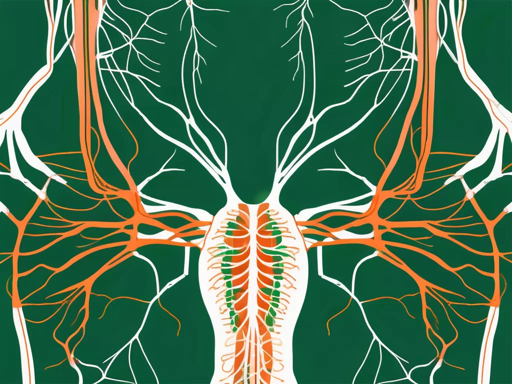 The human body highlighting the nervous system