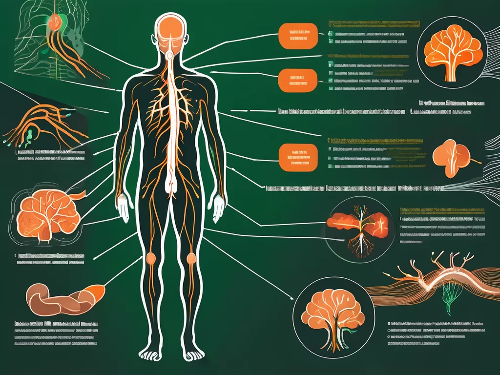The vagus nerve in the human body