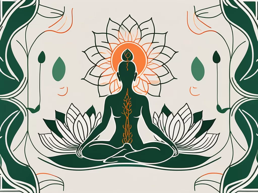 A tranquil yoga mat in a serene environment