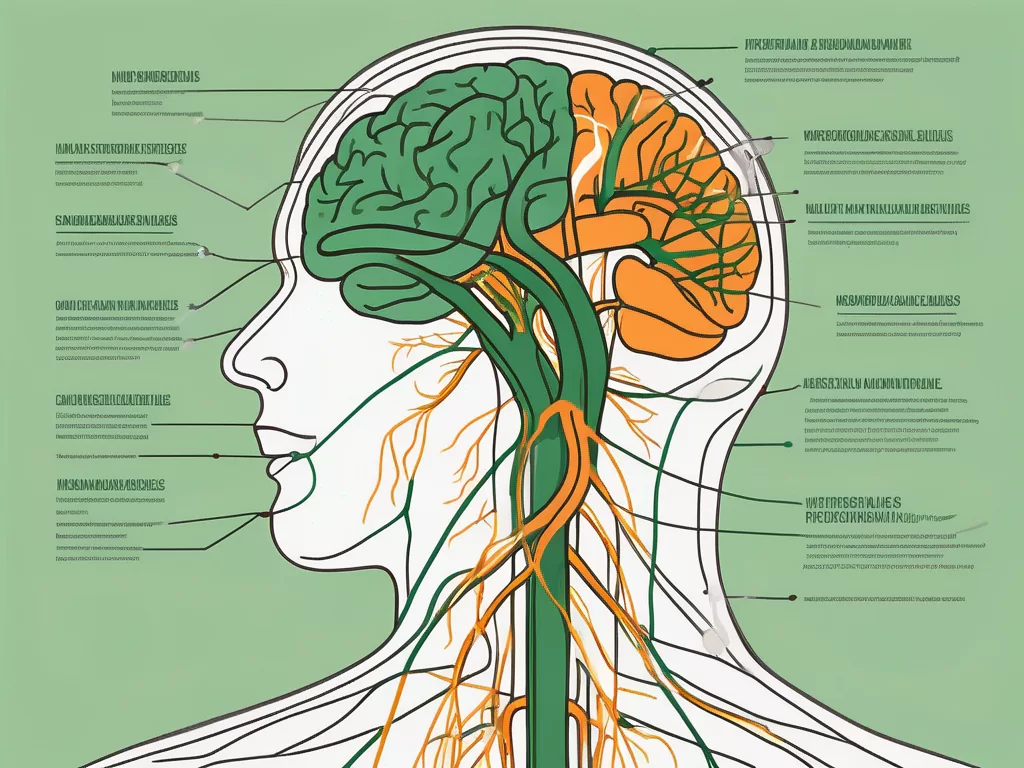 The nervus vagus nerve in the human body