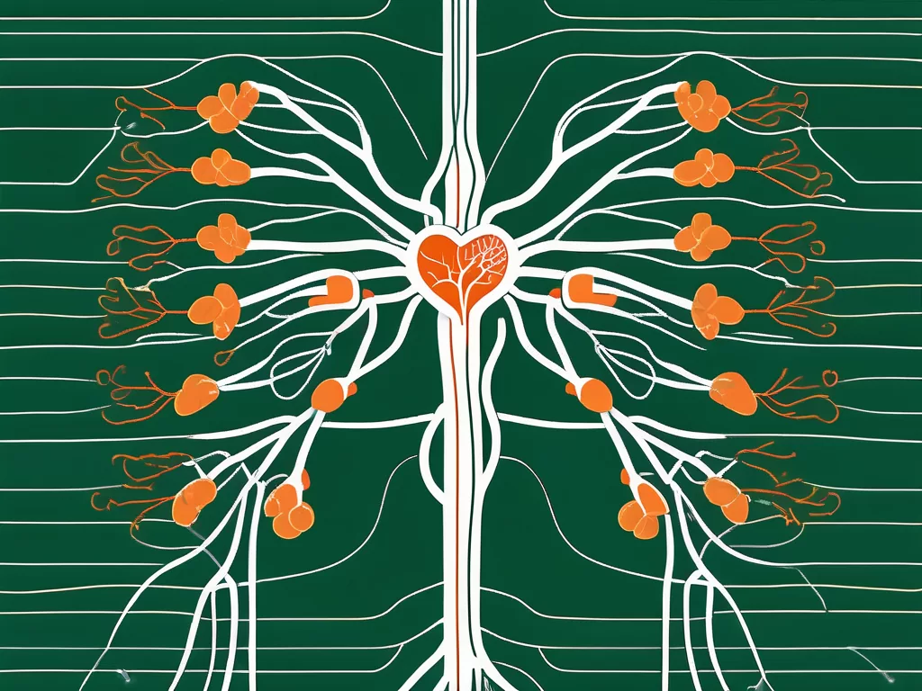 The vagus nerve and the sympathetic nervous system intertwined