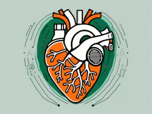 A human heart with different sections highlighted