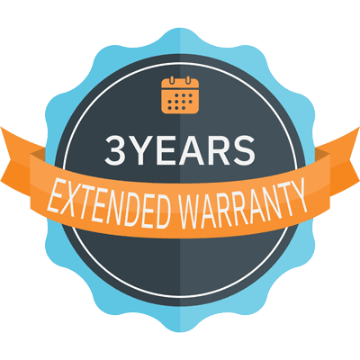 3-year extended warranty badge and product protection offer